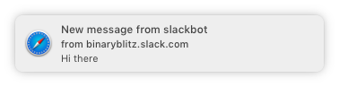 Notifications in Safari